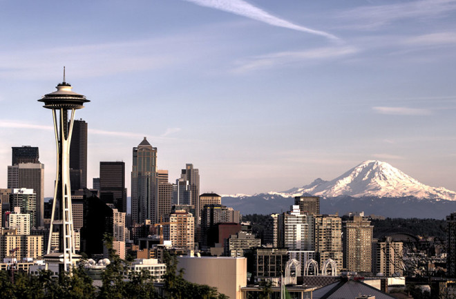 Rainier seen from Seattle - Flickr