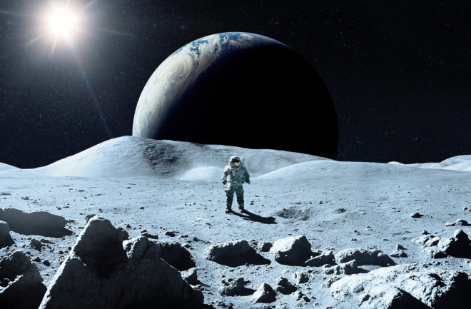 Astronaut on the moon