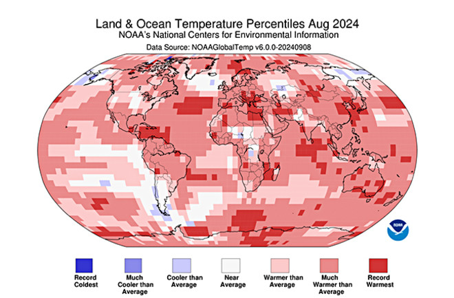 August 2024 Was Record Warm Globally
