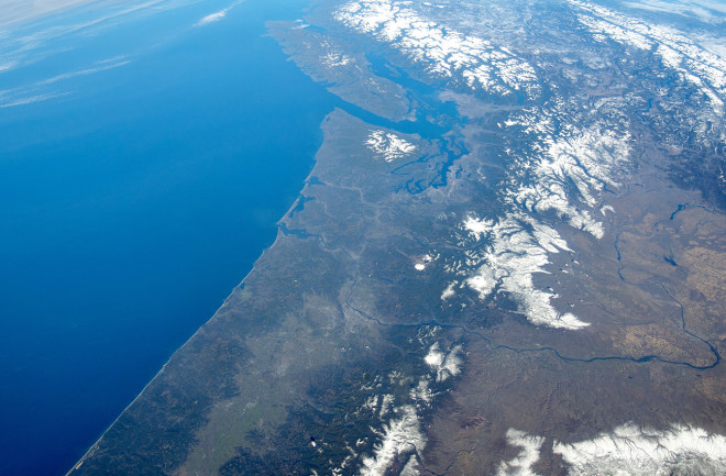 Cascade Range from Space