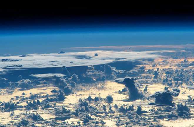 Cloudscape at Dawn as Seen from Space