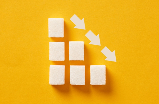 decending sugar graph