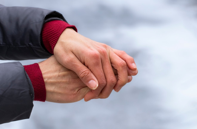 dry hands in the winter