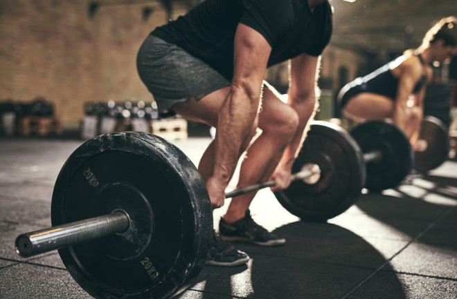 people exercising