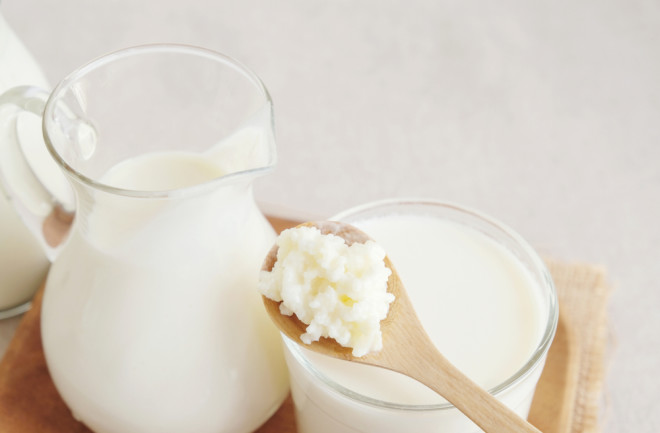 Kefir drink with healthy probiotics