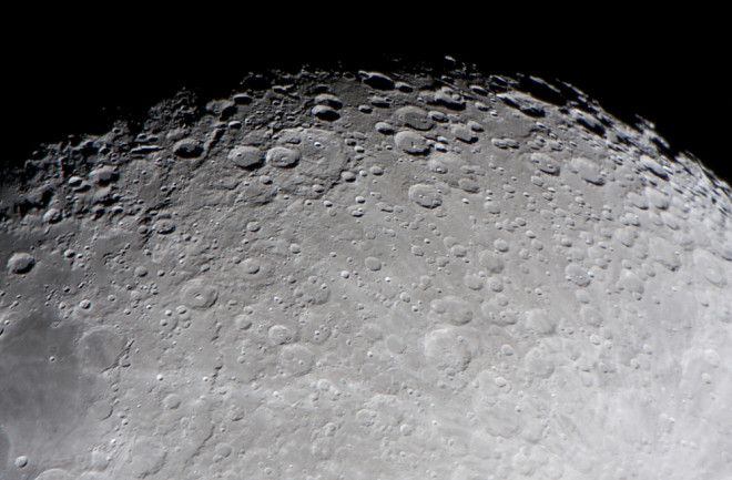 The moon's surface