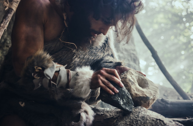 simple stone toolmaking