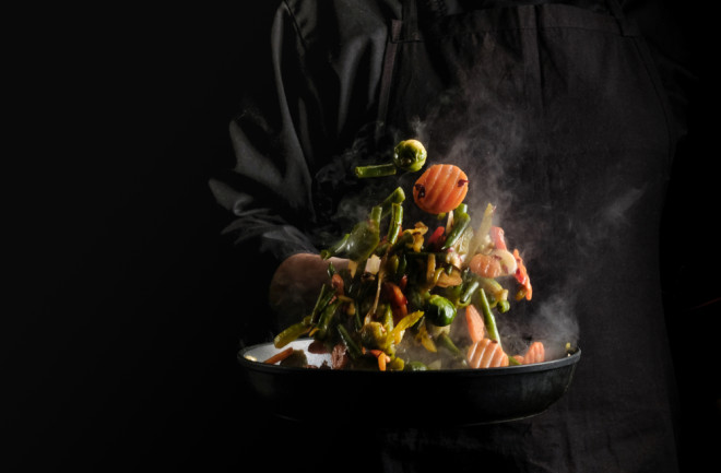 Cooking veggies