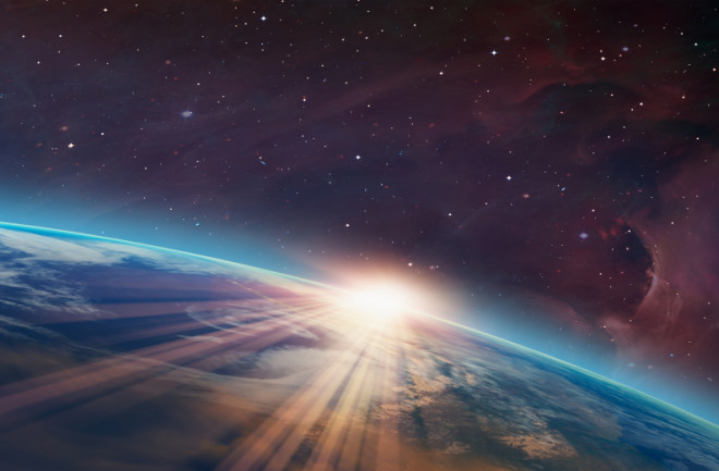 Sunrise in space