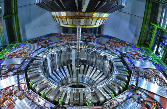 ATLAS detector used for Higgs boson discovery in 2012